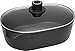 Woll 1036N Gussbräter oval 32 x 22 cm / 12 cm hoch, 6 liter / mit 2 eingegossen Seitengriffen / inklusive Sicherheitsglasdeckel