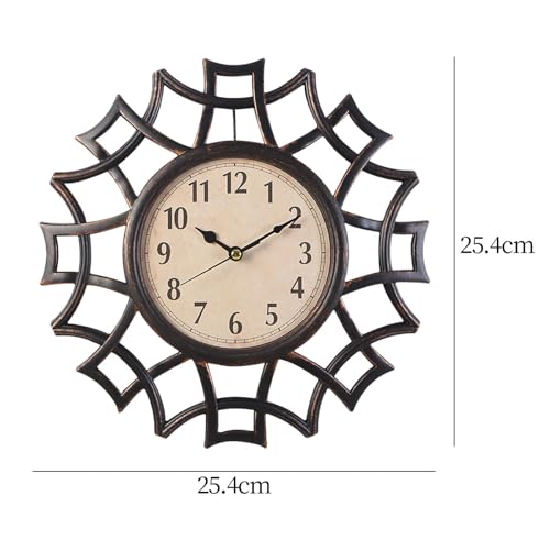 Horloge murale rétro design et décorative noire pour bureau - 4
