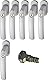 ABUS 442582 FG200 S SB abschließbarer Fenstergriff, silber im Set 6 Stück