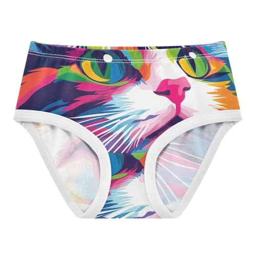 Cotton Girls Underwear Toddler Cute Colorful Cat Cute Panties Girl Flower Kids Briefs Undies 2t - Main Image