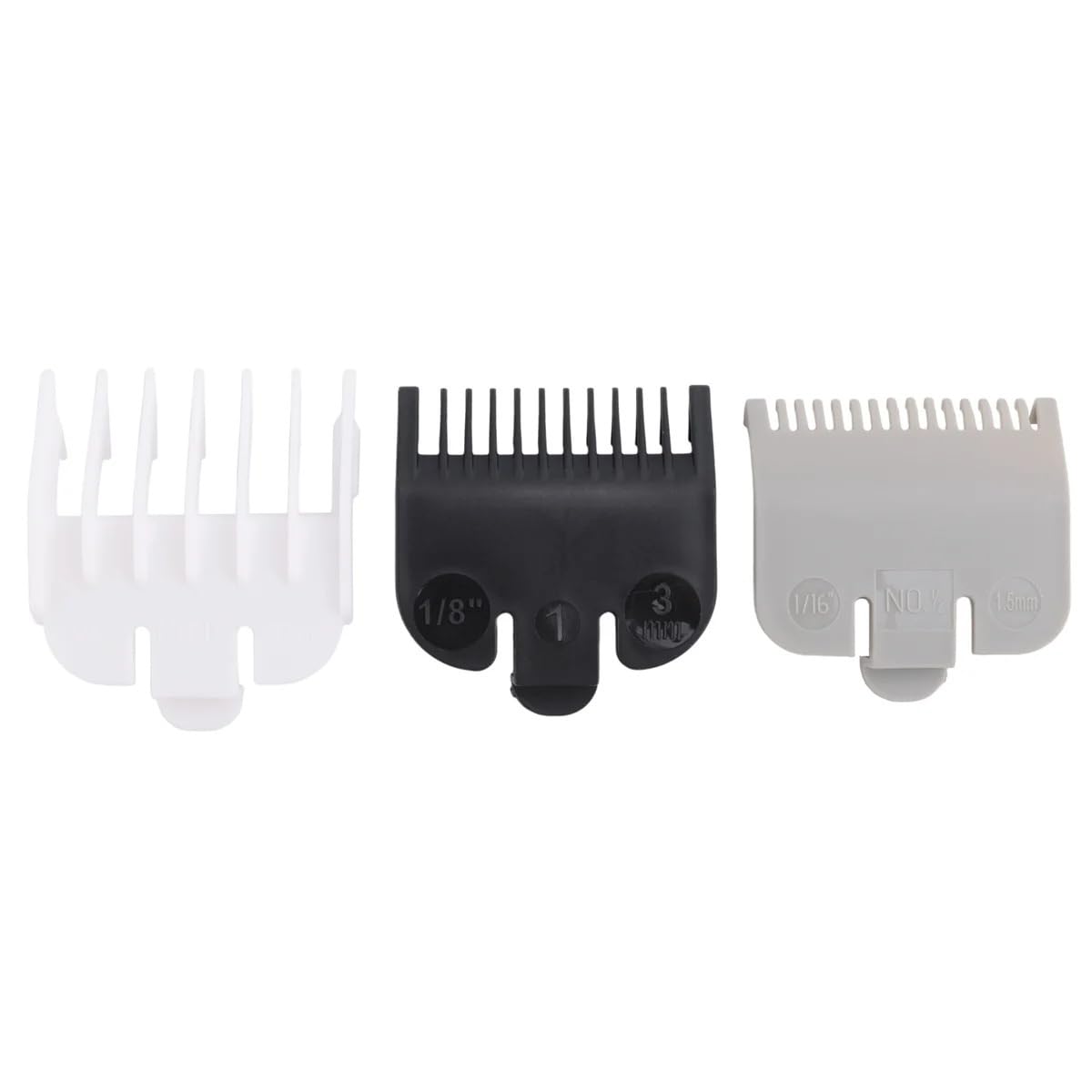 3 Universalkämme für Haarschneider, elektrische Pinzetten mit 1,5 mm, 3 mm und 4,5 mm.
