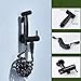 Sprayer for Toilet, Brass HandheldSprayer withRetractable Spring Hose and All Copper Ceramic Angle Valve, Black Wall Mount Bathroom Hand Sprayer Kit for Personal Hygiene Etc