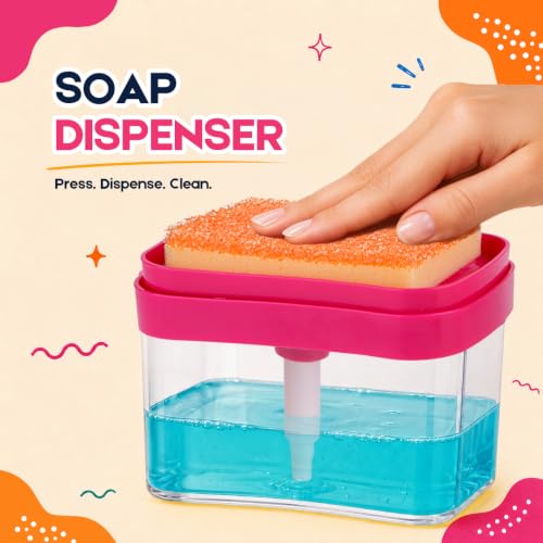 Image of LAUNDRYLUX Scrub Sponge Set, Dual-Sided Temperature-Responsive Scrubber