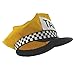 Yellow Taxi Cab Driver Hat Classic Look With Classic Black & White Accents