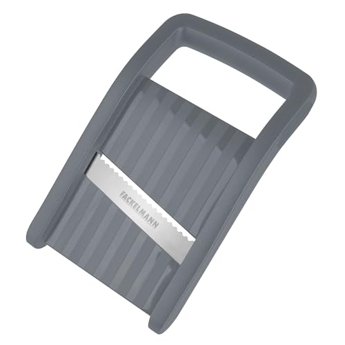 Fackelmann Mini Mandolina Kompakt, Plástico Negro y Hoja de Acero Inoxidable Muy Afilada, Rebana y Corta en Rodajas Verduras, Calabacín, Repollo y Patatas en rodajas,16,5x10x2cm, 1 ud.
