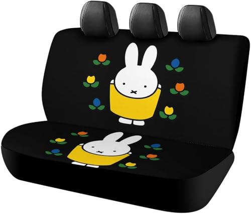 車用シートカバー 後部座席 ミッフィー カーシートカバー 普通車 軽自動車 汚れ防止 取付簡単 カー用品 車シード保護 四季通用