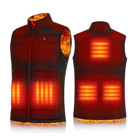 KONCL Heated Vest with Battery Pack, Rechargeable Heated Jacket Warming Clothes Lightweight Heating Vest Coat for Hiking, Fishing, Camping, Hunting, Motorcycling (Medium, unisex warming vest, m)