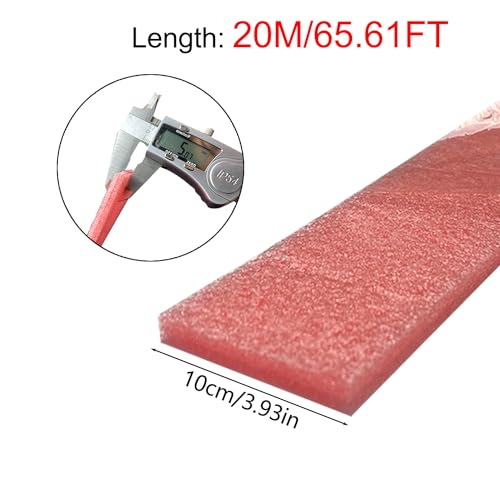 Randdämmstreifen für Ausgleichsmasse Selbstklebend 100mm x 5mm x 20m Randdämmung Behnfugenband für Fußbodenheizung (10cm)