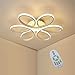 100W LED De Luz De Techo, Creativa De La Flor De Techo En Forma De Luz, Aluminio Blanco Cuerpo De La Lámpara De Acrílico Pantalla Salón Dormitorio Luz De Techo, Regulable 3000K~6000K Φ74 * H10cm [