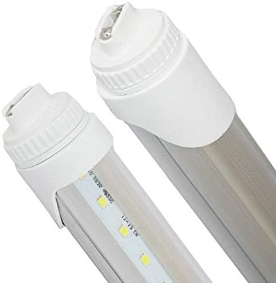 K&R T12 LED Light Tube, 8ft, 40W (110W Equivalent), 5500K (Cool White), Double Ended Power,R17d, Frosted Cover, DLC-Qualified Pack -15pcs