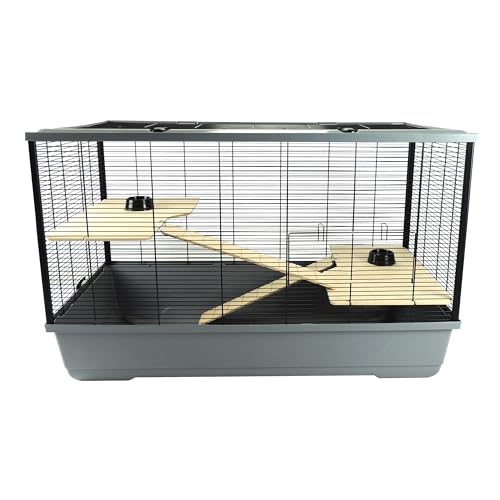Hamster & Rat Cage 100cm x 54cm x 61cm - Langham XL Multi-Level Grey | Little Friends option