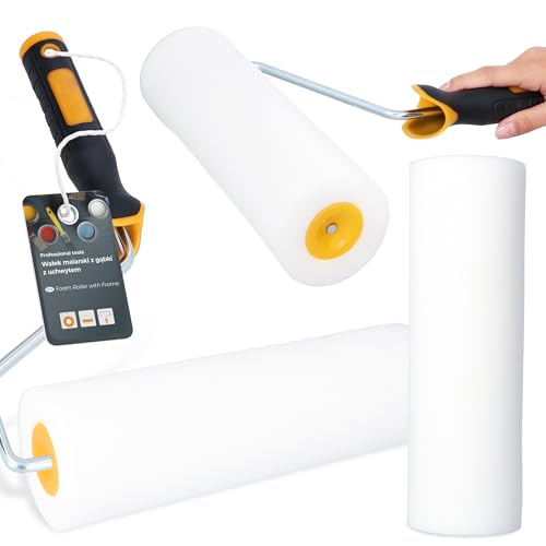 Rullo Schiuma 25 cm Rotoli Pittura Idropitture Vernici Smalti Impregnanti Muri Strumento Supporto Versatile Lavori Ristrutturazione Domestica Professionale