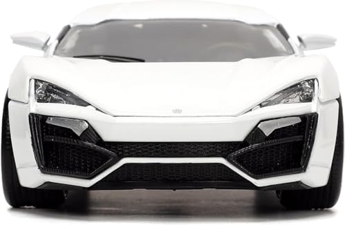 Image of Invite Enterprise Alloy Metal Pull Back Die-Cast Car 1:24 Big Lykan Hyper Sport Diecast Metal Pullback Toy Car With Openable Doors, Light Music Boys Gifts Toys For Kids(1:24 Laykan - White)