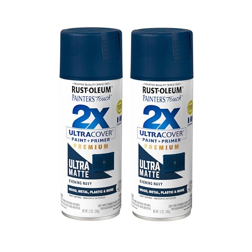 Rust-Oleum Painter's Touch 2X Ultra Cover Spray Paint, Matte Evening Navy