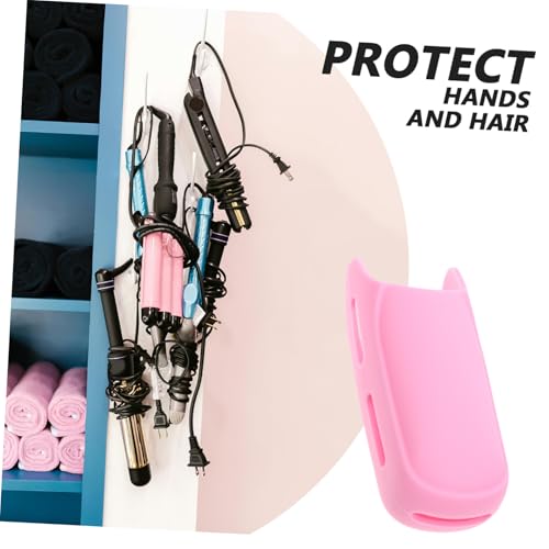 3 piezas funda protectora de silicona para planchas de cabello y rizadores, funda removible y lavable compatible con herramientas de peinado de cabello miniatura 7