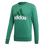 Cuenta con mangas largas adidas Essentials Big Logo Sudadera Crew, Hombre, Essentials Big Logo Crew, Bold Green, Large