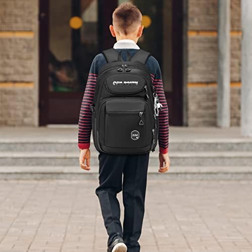 unisoul School Bags for Girls Boys Waterproof Teenage Backpack for School Lightweight Travel Primary Schoolbag with Laptop Compartment, Junior High Students Book Bag Casual Rucksack for Men Women