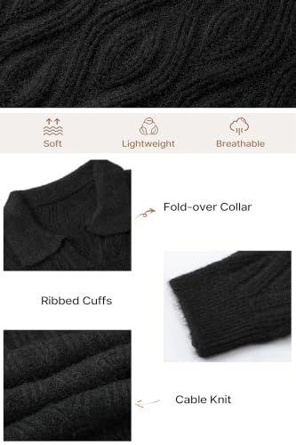 Softmuted Womens Fall Winter Oversized Sweaters V Neck Cable Knit - image 4