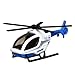 Matchbox Collectible Die-Cast Metal Sky Busters MBX Eheli Helicopter - HLJ18 ~ Blue, White and Black Helicopter ~ Includes Playmat