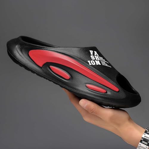 Thick soled shower slippers for men, anti slip EVA summer one-piece slippers for external wear4