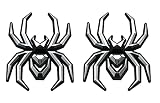 2pcs Custom New Spider Emblems 3D Fender Rear Door Badges Sticker Replacement for F-150 Silverado Si