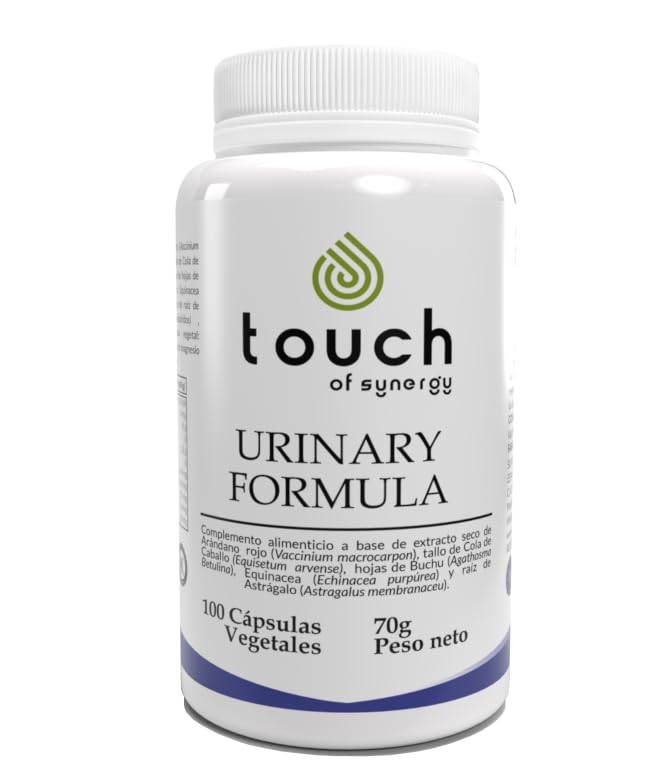 TOUCH OF SYNERGY - Urinary Formula - 100 Cápsulas - Arándano Rojo, D-Manosa y Uva Ursi - Previene Infecciones Urinarias, Reduce la Inflamación y Mejora la Salud del Tracto Urinario