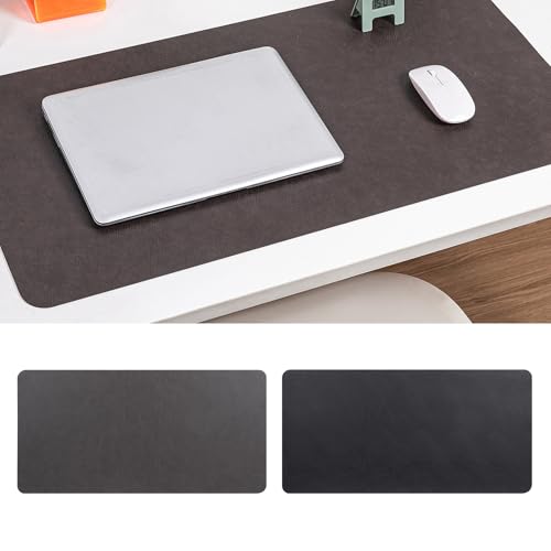 Tapis de souris rétro en cuir sous-main double face 70x35 cm pour ordinateur