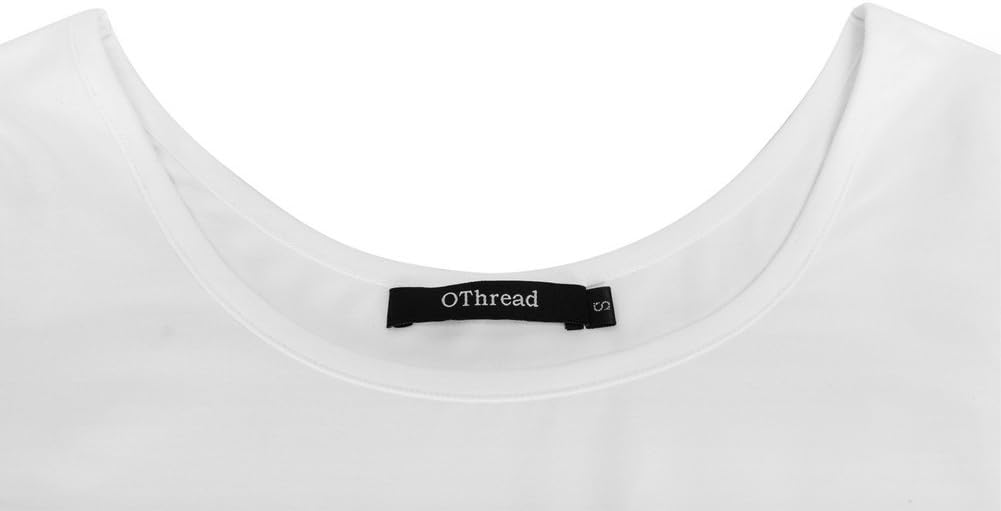 OThread & Co. Women's Crop Tops Basic Stretchy Scoop Neck 3/4 Sleeve T-Shirt - Image 8