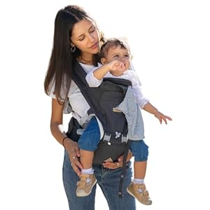 Baby Carrier AeroGrade UK 6-in-1 with Hip seat Multi Position face-in face-Out Front and Back for Babies & Toddlers Premium Design Newborn Essentials Safety Tested (Dark Grey)