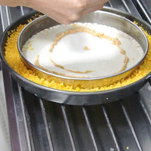 Yardwe Stainless Steel Muffin Rings Mousse Rings 7 Inch Non Stick Pizza Cutter Rings Egg Pancake Rings Metal Tart Pastry Rings Molds For Cooking Baking Cakes Desserts Dough #TOP2