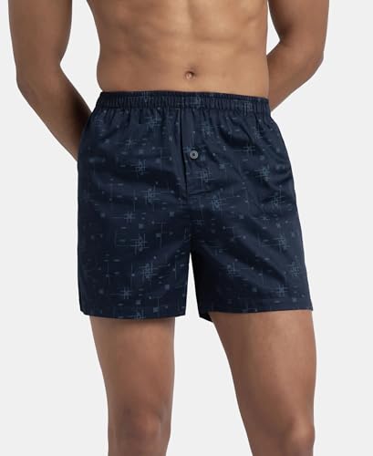 Image of Jockey 8222 Men's Super Combed Mercerized Cotton Woven Printed Inner Boxers with Ultrasoft and Durable Inner Waistband (Pack of 2)