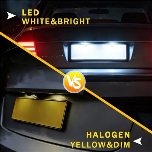 2 Luces LED para Matrícula de Coche en Viajes Nocturnos de Seat Altea 4