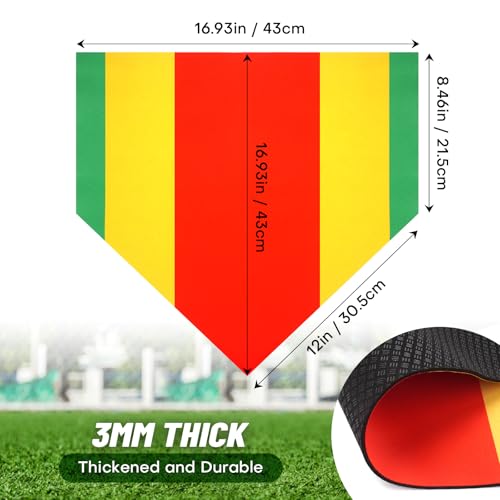 Rolitwils Baseball Home Plate Training Mat 16.93x16.93/28.35x16.93, Professional Home Plate Baseball & Softball Training | Multi-Zone Strike Practice Base | Portable Baseball Bases Equipment