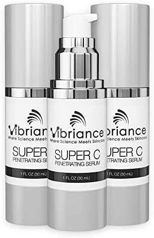 Vibriance Super C Serum for Mature Skin - All-in-One Vitamin Formula Hydrates, Firms, Lifts, Smooths, Targets Age Spots, Wrinkles, 1 fl oz - Pack of 3