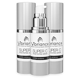 Vibriance Super C Serum for Mature Skin – All-in-One Vitamin Formula Hydrates, Firms, Lifts, Smooths, Targets Age Spots, Wrinkles, 1 fl oz – Pack of 3