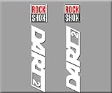 Encaje perfecto Ecoshirt Pegatinas Rockshox Dart 2 R244 Stickers Aufkleber Decals Autocollant, Blanco