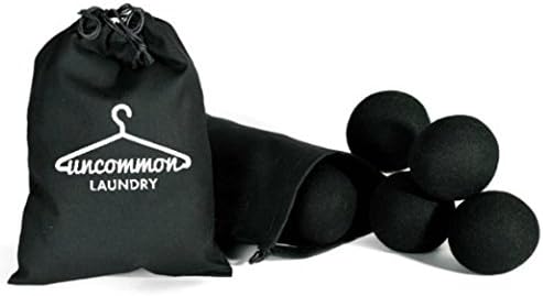 NO LINT WOOL DRYER BALLS: for Dark Laundry 6 Pack - Organic Eco Premium, 100% Handmade, All Natural Alternative to Dryer Sheets/Liquid Fabric Softener - Reusable, Reduces Lint/Static/Wrinkles/Dry Time