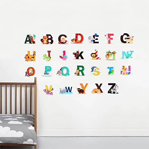 Vinilos Decorativos ABC Animales para Paredes 26 Piezas miniatura 4