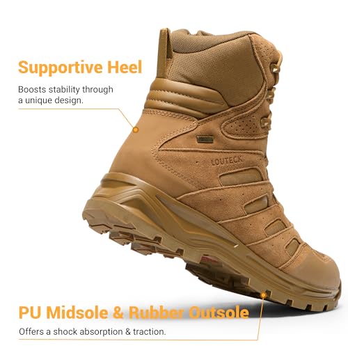 Men's Military & Tactical Boots – Waterproof & Comfortable Boots for Men, Perfect for Work, EMS, Hiking, and Combat3