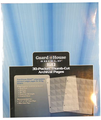 Portafolios de papel Guardhouse Shield para organizar monedas en archivadores de despacho de casa