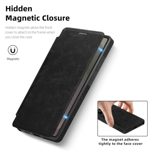 Étui compatible avec Samsung Galaxy S24 Plus couleur café housse protection cuir portefeuille - 5