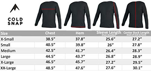 Cold Snap Merino, Long Sleeve Baselayer, Midweight, 210 Gsm, 100% Merino Wool, Xl Black #TOP4