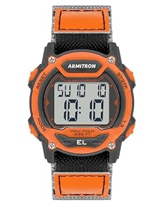 Armitron Sport Unisex Digital Chronograph Nylon Strap Watch 45/7004GOR