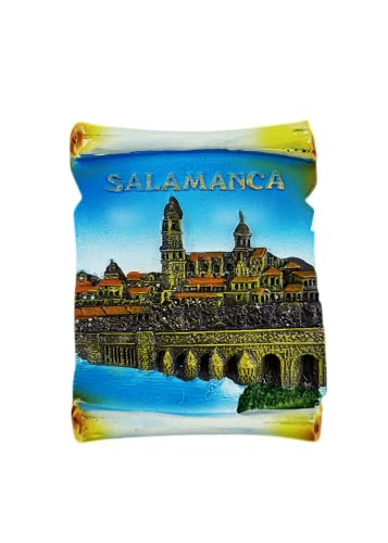 Salamanca España - Imán para nevera de viaje, recuerdo de refrigerador, decoración 3D, pegatina magnética pintada a mano, colección artesanal Cover