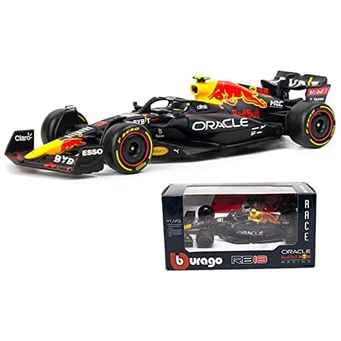 Coche de juguete coleccionable de aleación fundida a presión HTLNUZD Bburago 1:43 2022 F1 Champion Racing RB18 #11 Cover