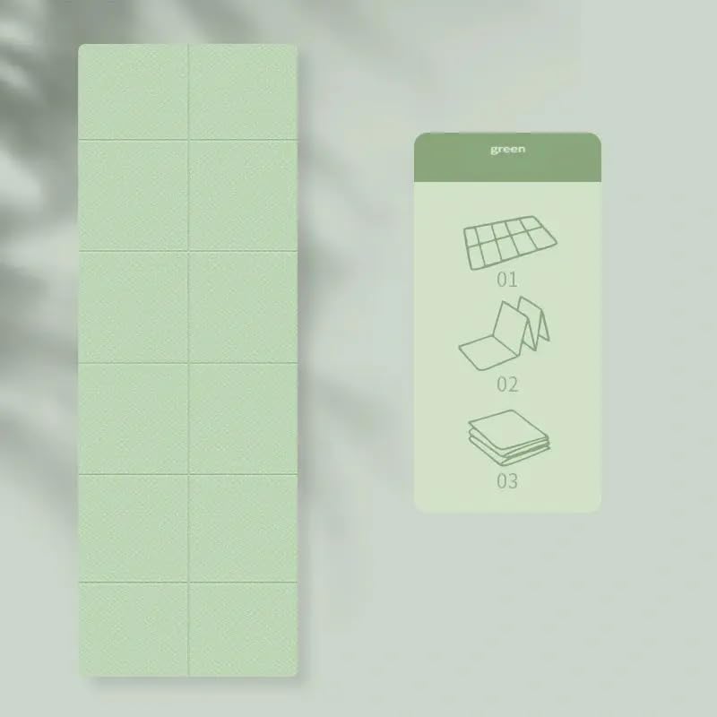 Portable 6-Fold Yoga Mat, Made of TPE Material, Double-Sided Non-Slip Effect, Very Lightweight, Suitable Thickness, Foldable for Easy Storage, Suitable for Gym, Home Fitness, Yoga, Pilates