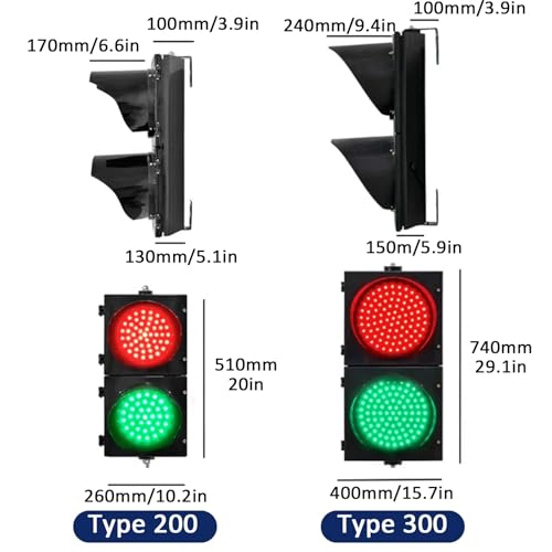 Feux de circulation à LED indicateurs rouges verts étanches pour industrie 24V
