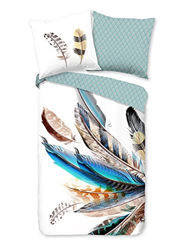 Traumschloss Renforcé Bettwäsche »Federn«, weiß mit verschiedenen...