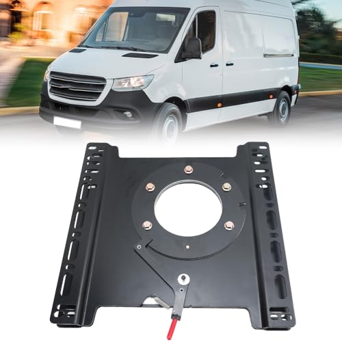 Left side 360° Turntable Swivel Seat Base For VW VolkswagenT5 T6 Ford Transit 2014-2021,Heavy Duty Steel Swivel Console Compatible with Mercedes Benz Sprinter(Passager side)