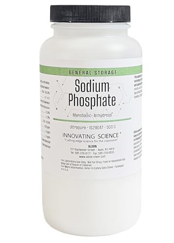 Innovating Science Ultrapure Sodium Phosphate Monobasic Anhydrous, 500g | High-Purity Crystalline Powder for Laboratory & Research Applications | 98.0-103.0% Purity | RNase & DNase Free